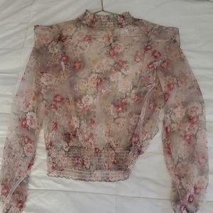 Floral Sheer Blouse